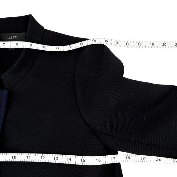 J.CREW Tipped Twill Jacket in Black & Navy Size 0 - Picture 11 of 13